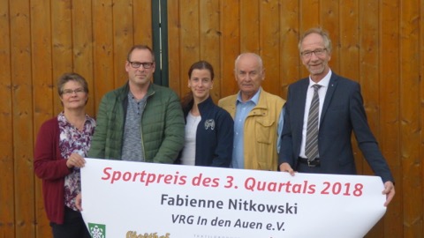 Sportpreis 3. Quartal 2018 Fabienne Nitkowski